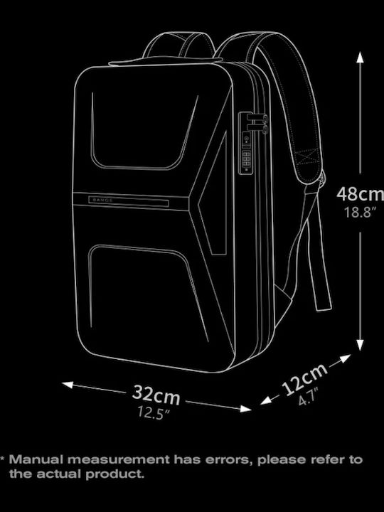 Bange Τσάντα Πλάτης για Laptop σε Μαύρο χρώμα 3005-Black