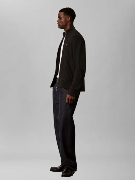 Men's Knitted Black Cardigan