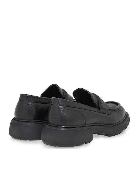 Leather Men's Loafers in Black Colour