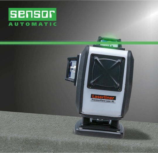 Laserliner Pro PrecisionPlane-Laser 4G Pro Linear Laser Level with Green Beam 7.4V Working Range 60m