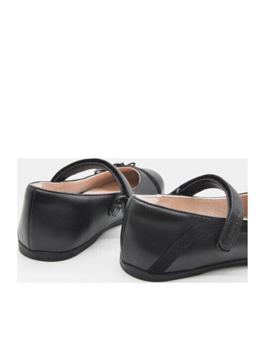 Kids Ballerinas with Hook & Loop Closure Black