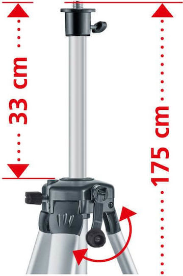 Laserliner Duraplane 360 Set Περιστροφικό Αλφάδι Laser Κόκκινης Δέσμης 7.4V με Εύρος Εργασίας 1.75m