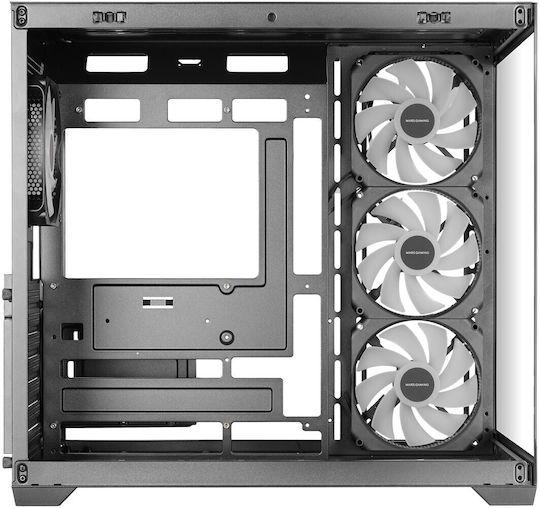 Tacens MCV5 Gaming Midi-Turm Computergehäuse mit Seitenfenster Schwarz