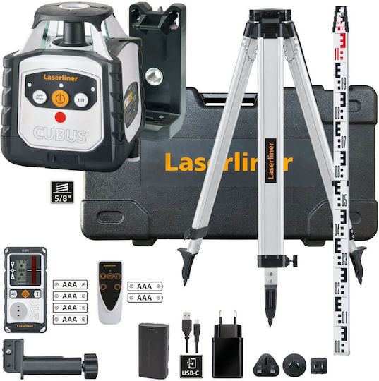 Laserliner Cubus 210 S Set Rotary Laser Level with Red Beam 1.2V Working Range 1.5m