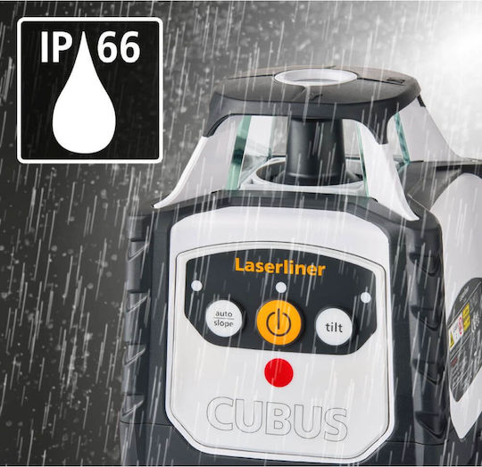 Laserliner Cubus 110 S Set Περιστροφικό Αλφάδι Laser Πράσινης Δέσμης 7.4V με Εύρος Εργασίας 1.5m