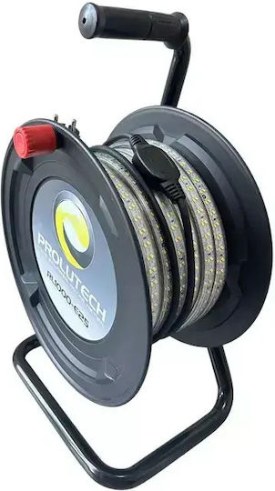 Prolutech Bandă LED Impermeabilă 220V Lumină Alb Natural 25m Tip SMD2835 cu Sursă de Alimentare