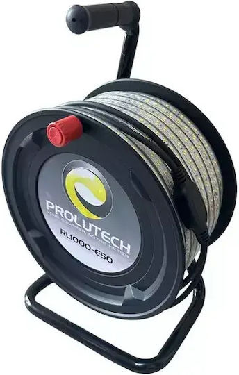 Prolutech Bandă LED Impermeabilă 220V Lumină Alb Natural 50m Tip SMD2835 cu Sursă de Alimentare