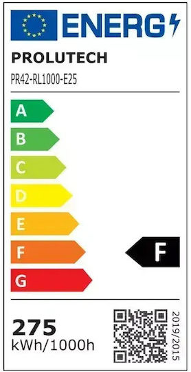 Prolutech Bandă LED Impermeabilă 220V Lumină Alb Natural 25m Tip SMD2835 cu Sursă de Alimentare