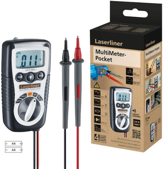 Laserliner Laserliner Digitalmultimeter mit Messung AC DC Widerstand LL-083.032E