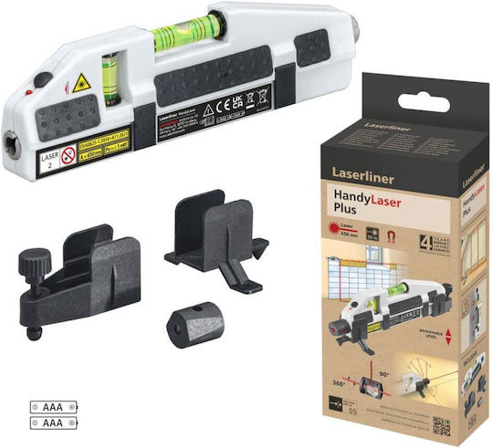 Laserliner HandyLaser Plus Γραμμικό Αλφάδι Laser Κόκκινης Δέσμης 1.5V με Εύρος Εργασίας 50m