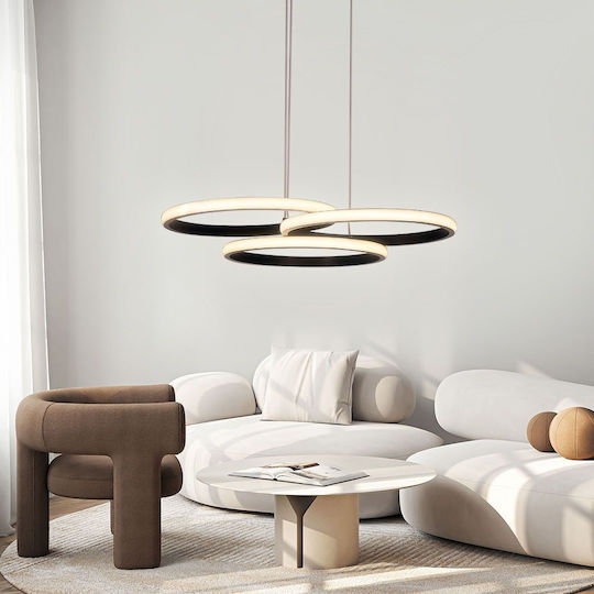 Vivalux Hanging Ceiling Light Black LED with Adjustable White Light 50x47x150cm