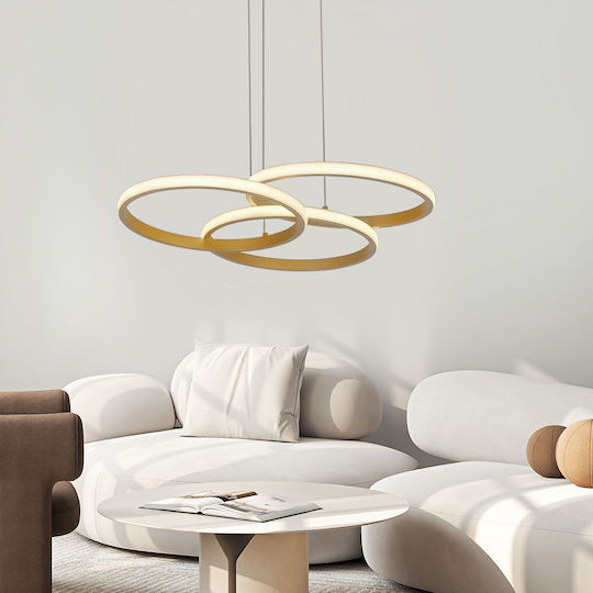 Vivalux Gold LED Pendant Light with Adjustable White Light 50x47x150cm