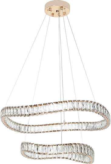 Keskor Ceiling Light Gold LED with Crystals