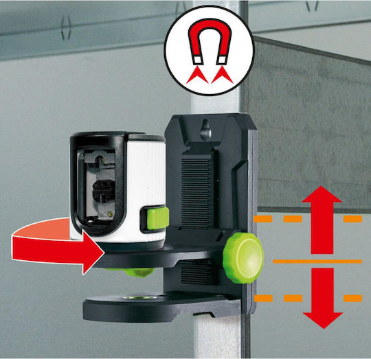 Laserliner EasyCross-Laser Γραμμικό Αλφάδι Laser Πράσινης Δέσμης 1.5V με Εύρος Εργασίας 40m