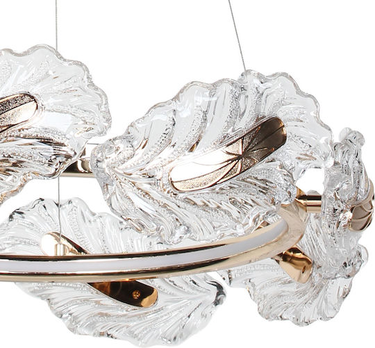 Keskor Ceiling Light Gold LED 62x62x17cm