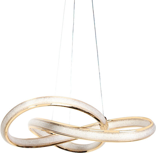 Keskor Ceiling Light Gold LED 59x59x16cm