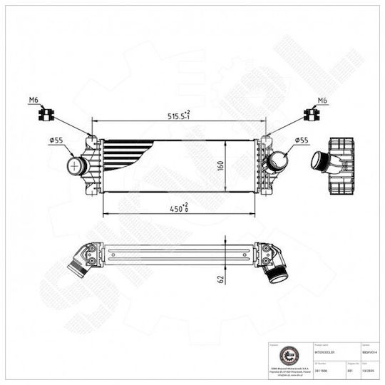 Radiator aer supraalimentare Ford Tourneo Custom Transit 2011906