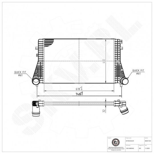 Auto-Kühlschrank Luft Überfüllung Vw Käfer Golf Vi Jetta III IV 1K0145803AE