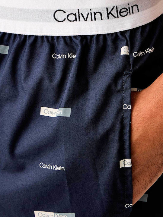 Calvin Klein Лятно Мъжко Панталон Пижама Памучно Син