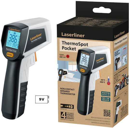 Laserliner Thermospot Infrarot- und Laserthermometer Für Temperaturen Bis 400°C Mit Verhältnis Von Abstand Zum Ziel 12:1