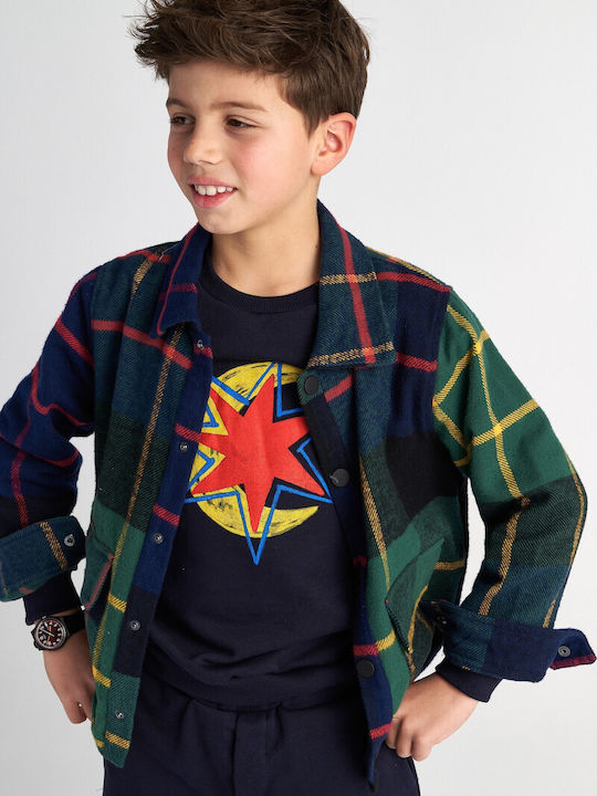 Kids Casual Short Blue Jacket