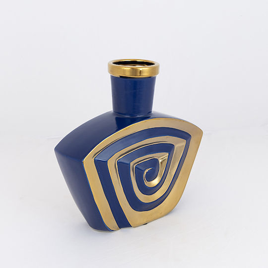 Eurolamp Keramik Vase Gold 23,2x6,8xH23,5cm