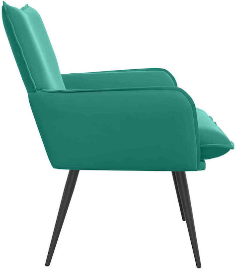 Πολυθρόνα Relax Βελούδινη Τιρκουάζ 70x73x83cm