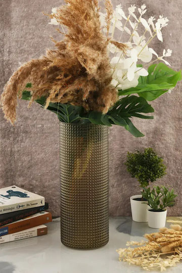 SteweHome SteweHome Dekorative Kristall Vase Grau Y30cm