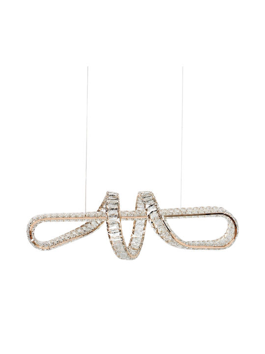 Keskor Candelabru LED cu Cristale Aurii