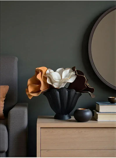 SteweHome Decorative Plastic Vase Black 19x15cm