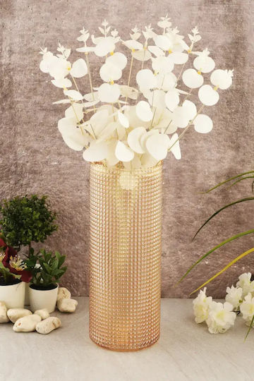 SteweHome Decorative Vase Crystal Diameter 10xHeight 30cm