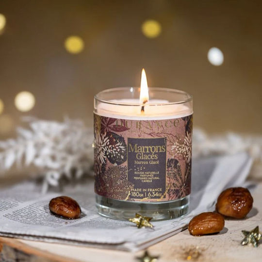 Durance Aromatisches Soja-Kerze in Gefäß mit Zimt Parfüm 180gr