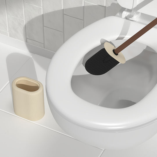 5Five Perie De Toaletă Din Plastic Bej Pentru Baie
