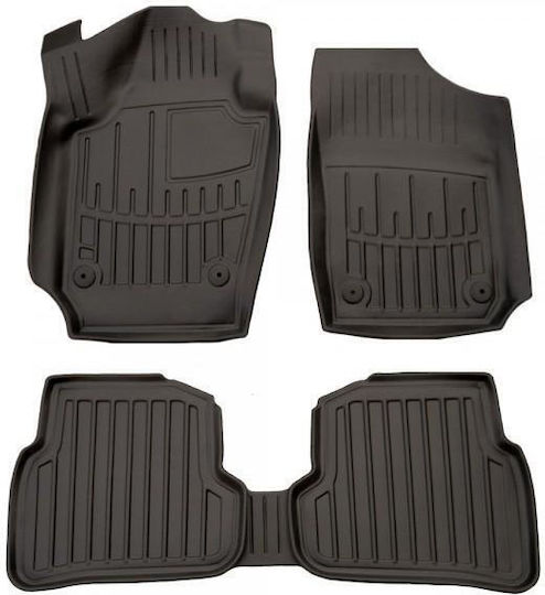 Race Axion Set of Front and Rear Mats 5pcs Tray Type for Volkswagen Polo 2009-2017 Black
