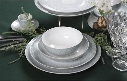 Cryspo Trio Turquoise Porcelain Dinnerware Set 40pcs