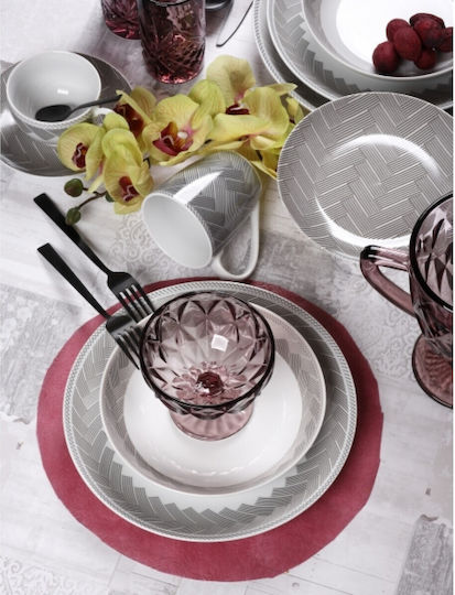 Cryspo Trio Beige Porcelain Dinnerware Set 40pcs