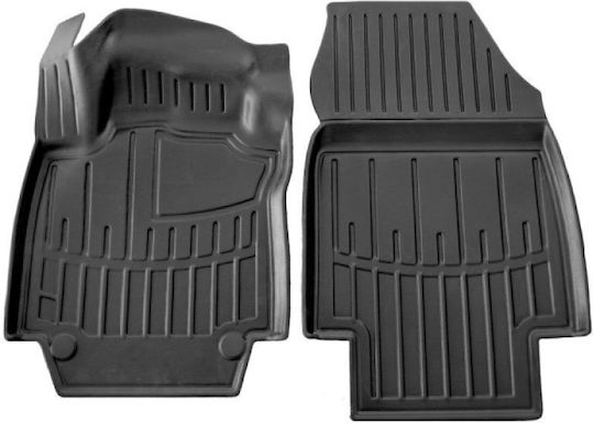 Race Action Car Mats Renault Captur J5/h5 2013-2019 5-Door Rubber Raised Sides Protective Fasteners Material Rubber Passenger Cars 2 Pieces 5018382/st