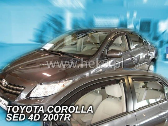 Heko Satz Windabweiser Vordere und Hintere Dark Fime für Toyota Korolla 4Stück