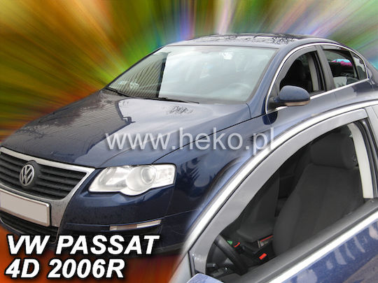 Heko Set of Windbreakers Front Car Dark Fime for Volkswagen Passat B6/Β7 4D/5D 2005-2015 2pcs