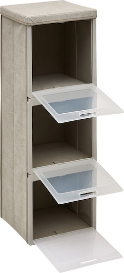 5Five Fabric Storage Box with Lid Grey 30.5x30.5x91cm