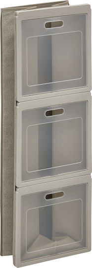 5Five Fabric Storage Box with Lid Grey 30.5x30.5x91cm