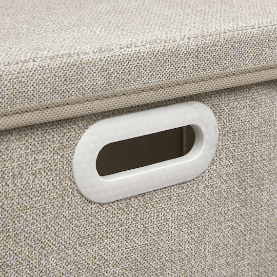 5Five Fabric Storage Box with Lid Grey 30.5x30.5x60.5cm