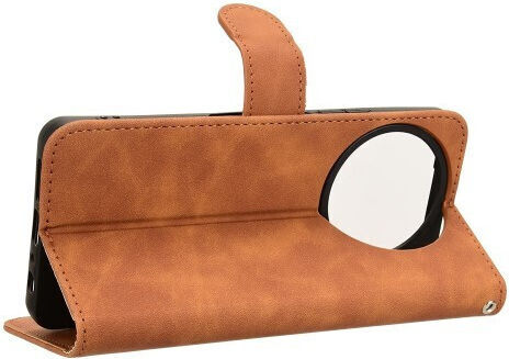 Brieftaschenhülle Ständer Lederoptik für TCL 50 Nxtpaper 5G Braun