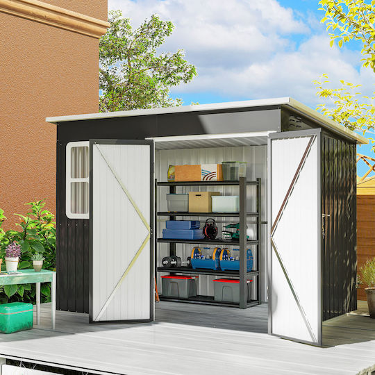 Metal Garden Shed Anti-corrosion Protection Home Galvanized 2.6x1.77x1.9m Metal Garden Shed Anti-corrosion Protection Home Galvanized 2.6x1.77x1.9m