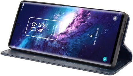Support Base Wallet Synthetic Leather Blue (TCL 20 Pro 5G)