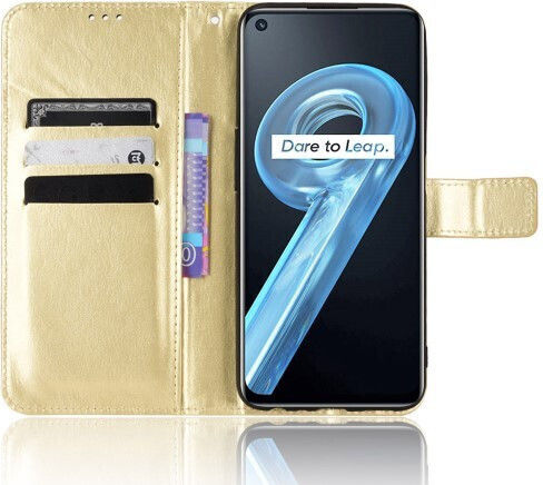 Wallet Δερματίνης Χρυσό (Realme 9iOppo A76)