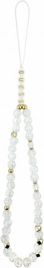 Guess Iml Flowers Allover Strap Задна Корица Пластмаса / Силикон Бяла iPhone 18 Pro