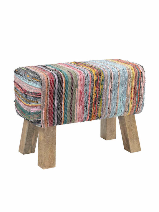 Outdoor Wooden Bench With Cushions 60x30x45cm