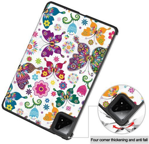 Tri-fold Book Case Xiaomi Pad 7 Pro Pad 7 Butterflies Flowers