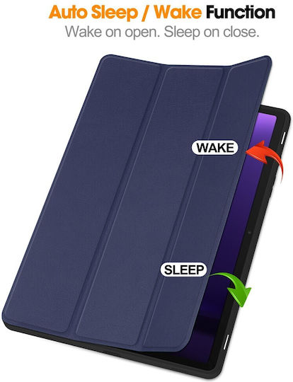 Flip Cover Albastru Marin (Samsung Galaxy Tab S10 Lite / S10 Fe / S9 Fe / Tab S9)